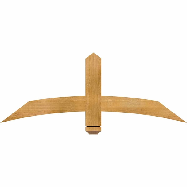 Ekena Millwork Bellingham Rough Sawn Timber Gable Bracket, Western Red Cedar, 48"W x 18"H x 2"D x 4"F, 9/12 Pitch GBW048X18X0204BEL00RWR - main
